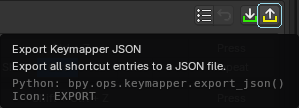 Exporting a Keymapper JSON