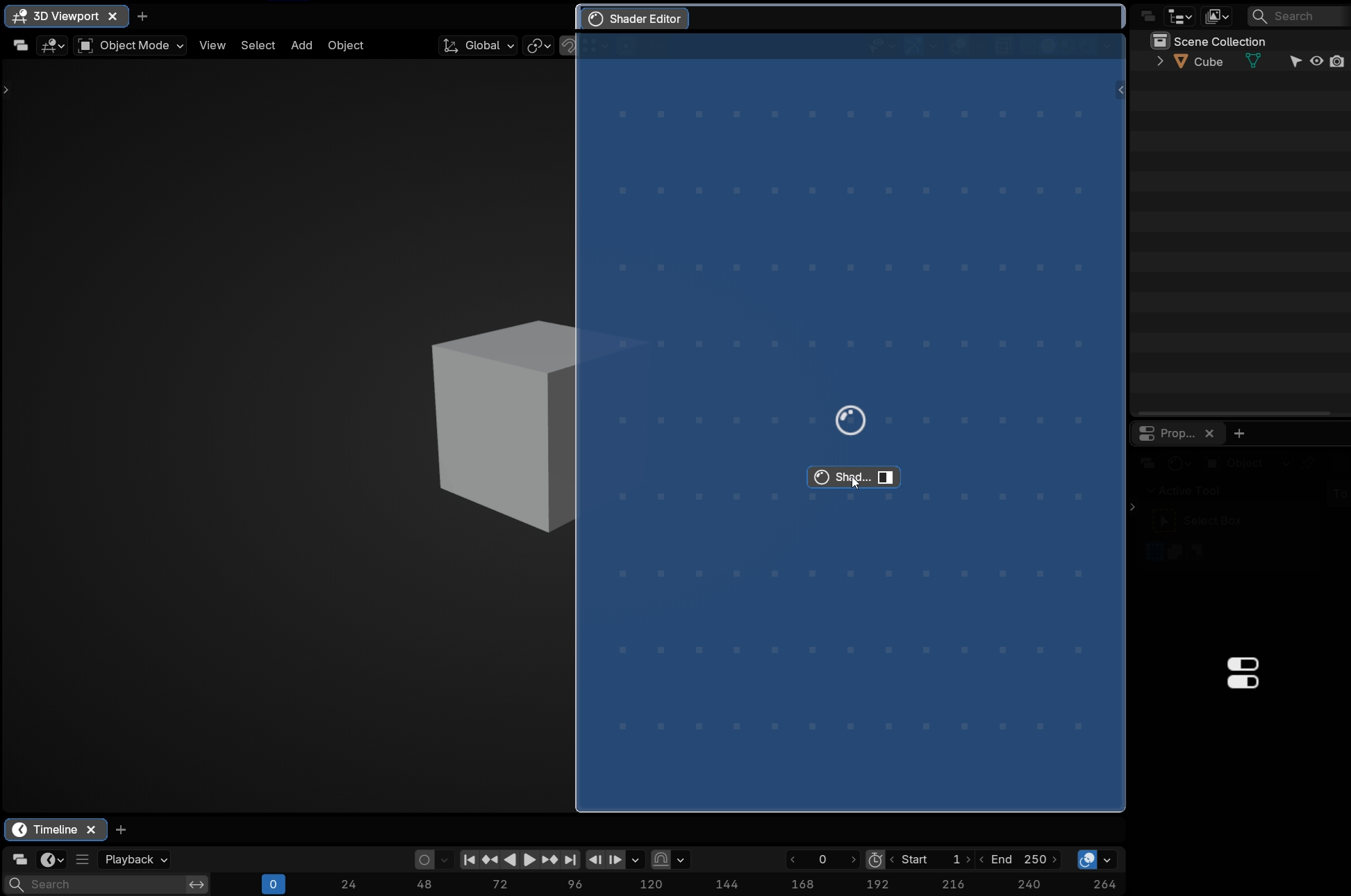 Shift held over the right of a tabbed editor: the preview grown into the half the split would make, with a tab bar of its own across the top of it