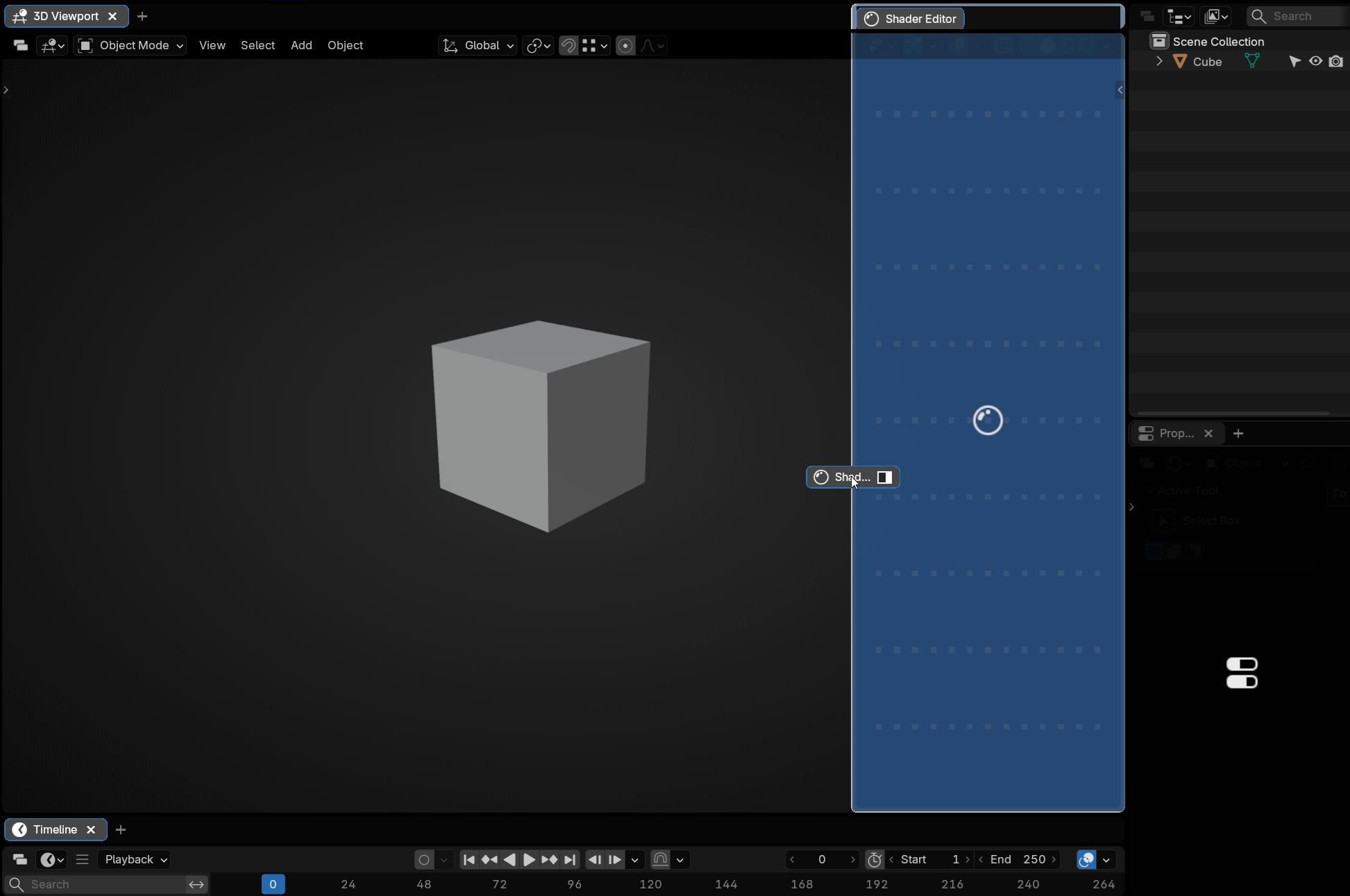 Shift and Space held with the cursor off centre: the seam sits well right of the middle and the preview follows it
