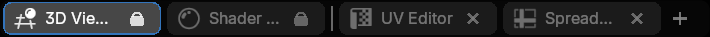 Two locked tabs with padlocks, the separator line, then two unlocked tabs and the + button