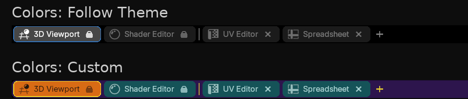 The same bar following the theme and with a custom palette